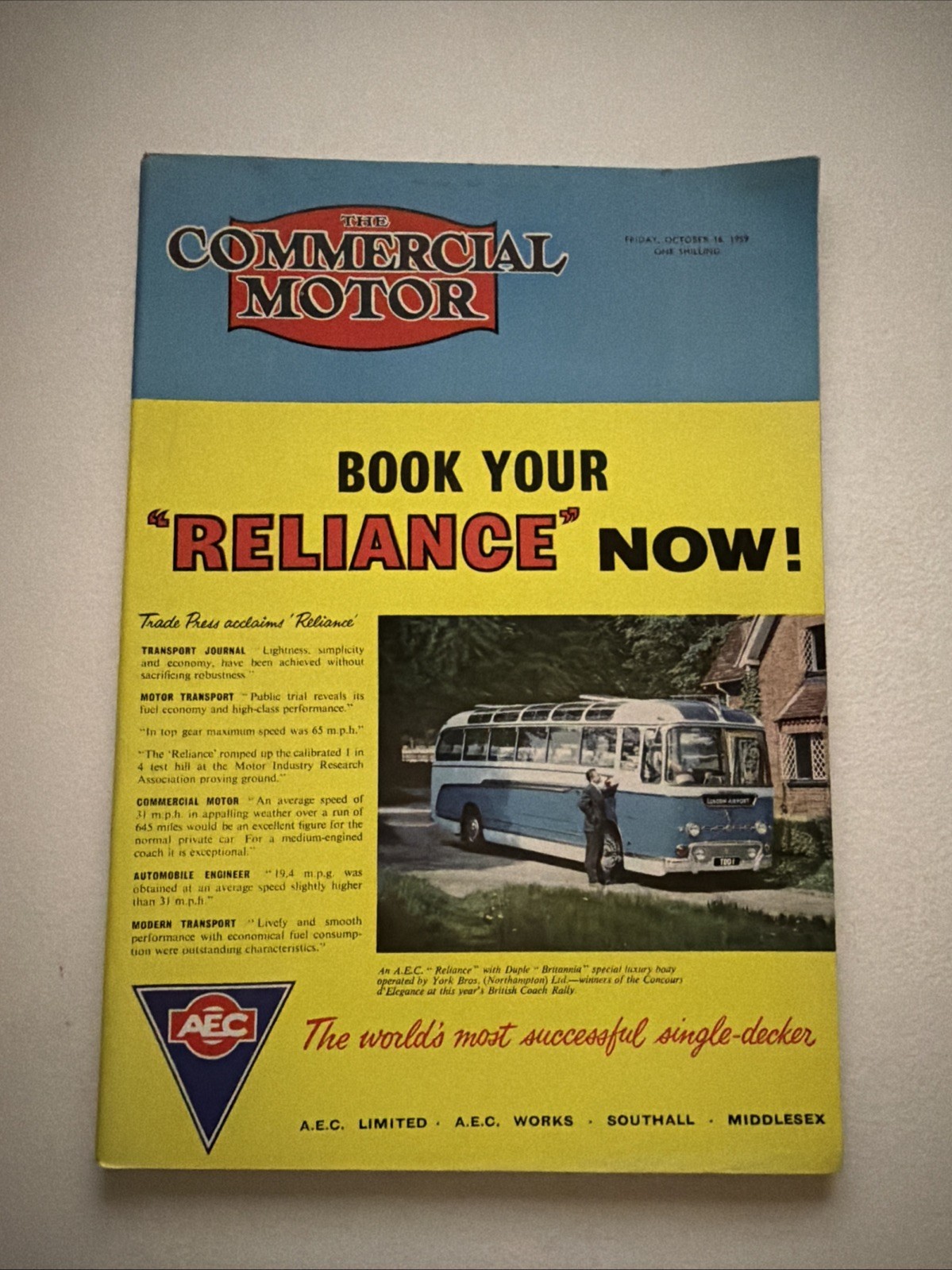 Commercial Motor Magazine 16, October 1959 82 Pages