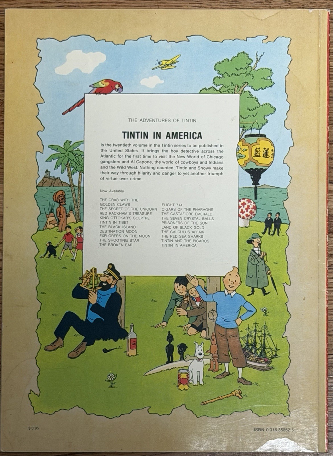 Herge Tintin in America SC 1979 First American Edition Atlantic-Little Brown