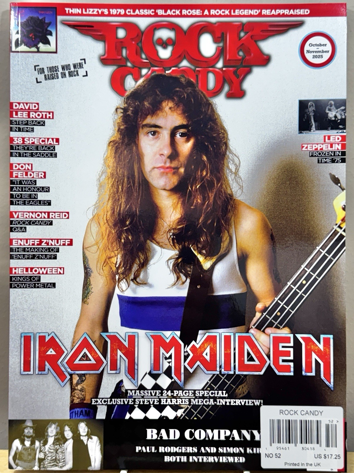 Rock Candy magazine #52 2025 Iron Maiden 24-page Special. Steve Harris interview
