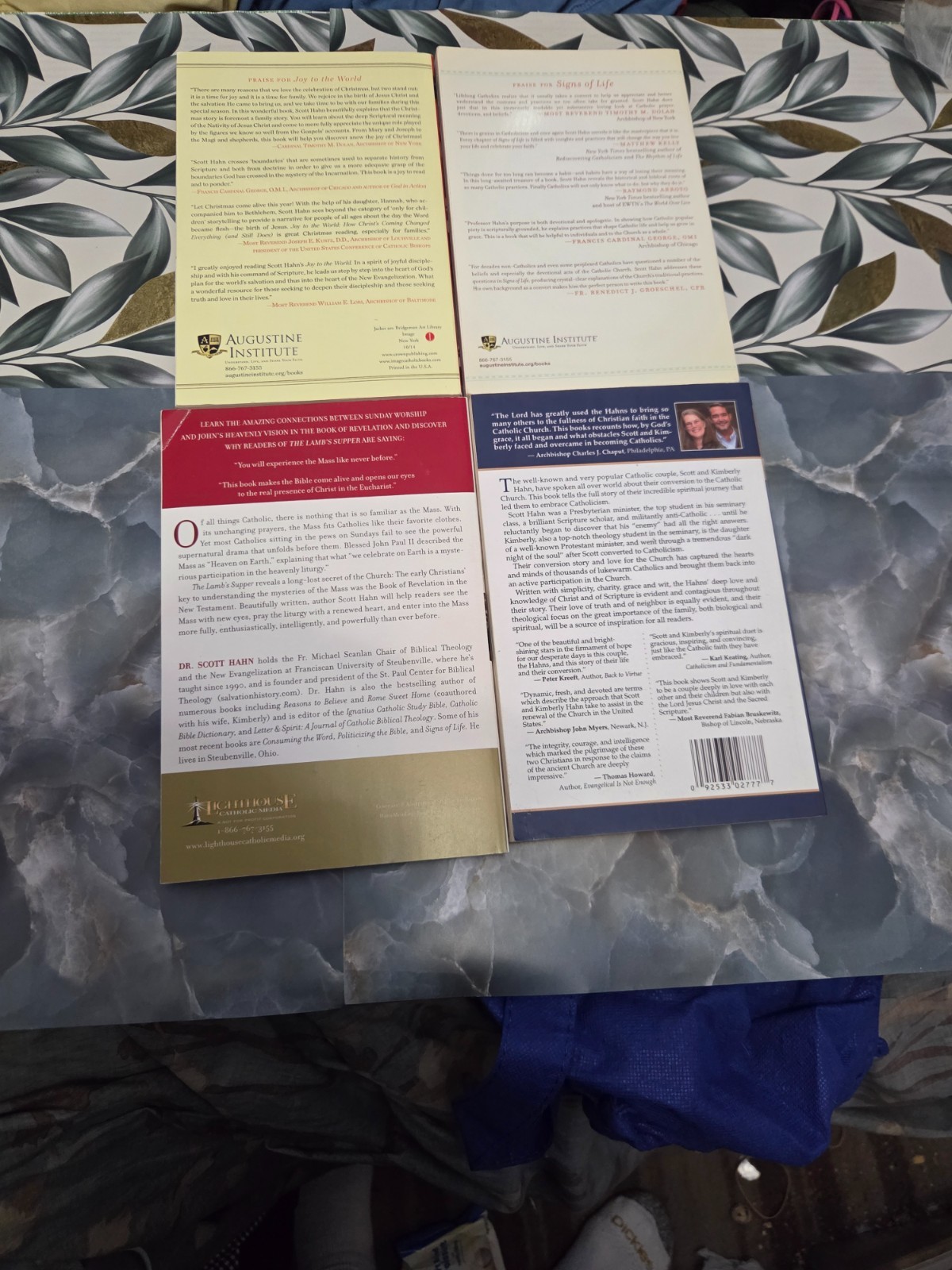 SCOTT HAHN – LOT OF 4 PAPERBACK BOOKS – SWEET ROME, JOY TO, SIGNS LIFE, LAMB’S