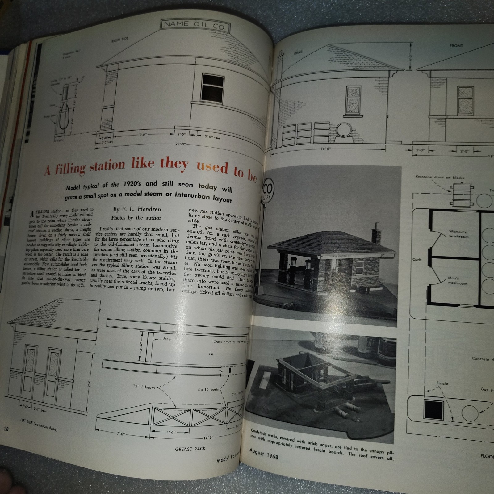 Model Railroader Magazine 1968 Complete Year Bound Volume 35 Hardcover Kalmbach