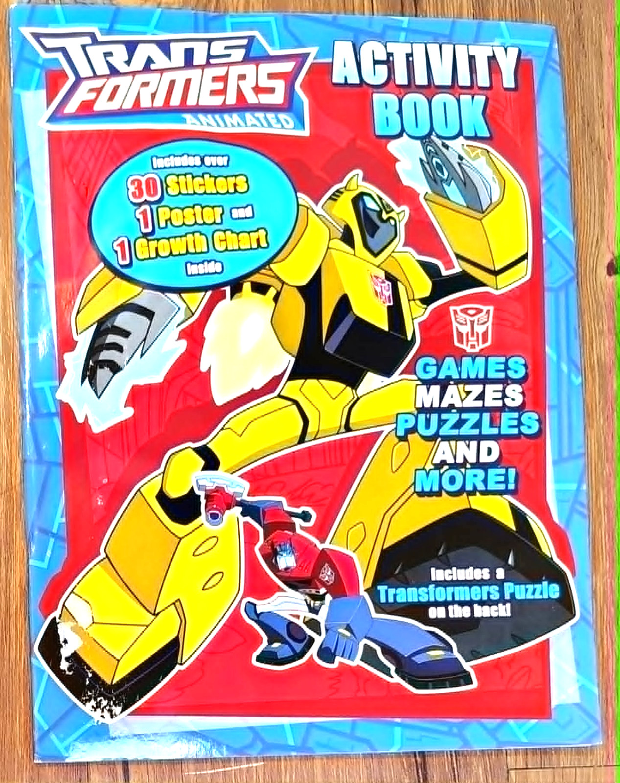 Transformers Animated Coloring & Activity Book – 2009 – Stickers poster Chart