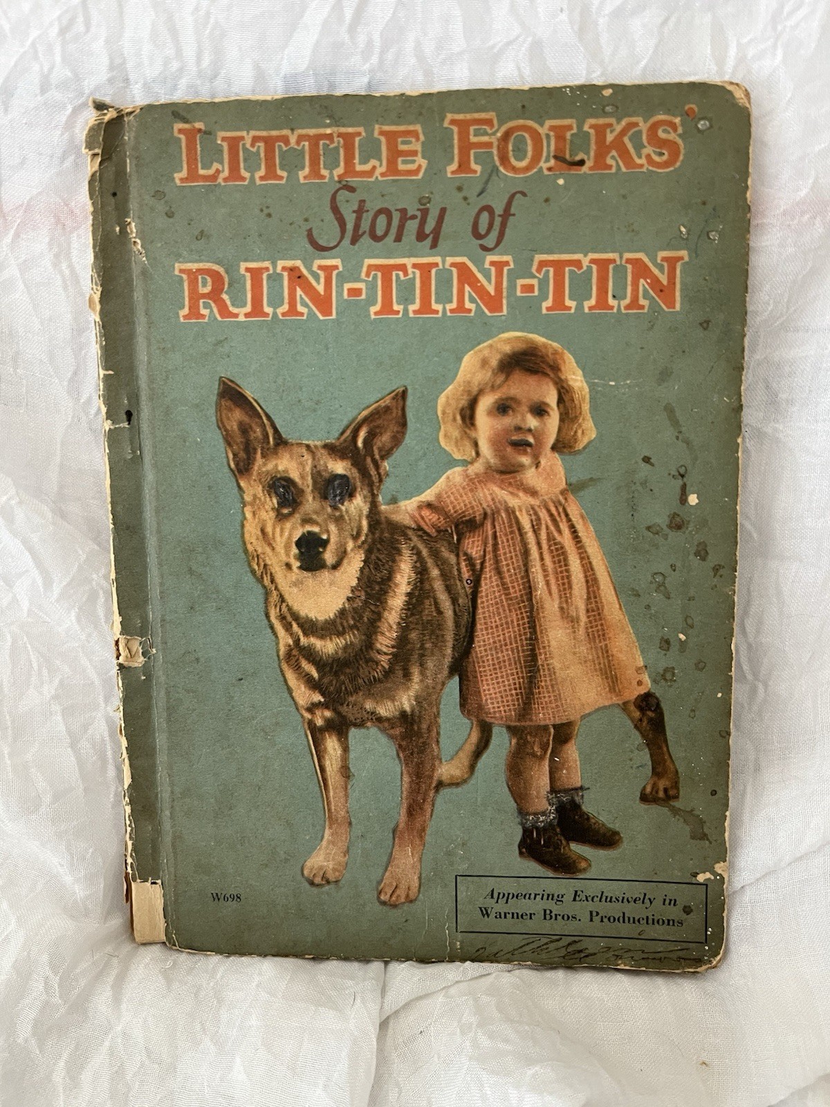 Antique 1927 Hard Cover Book The Story Of Rin-tin-tin Full color