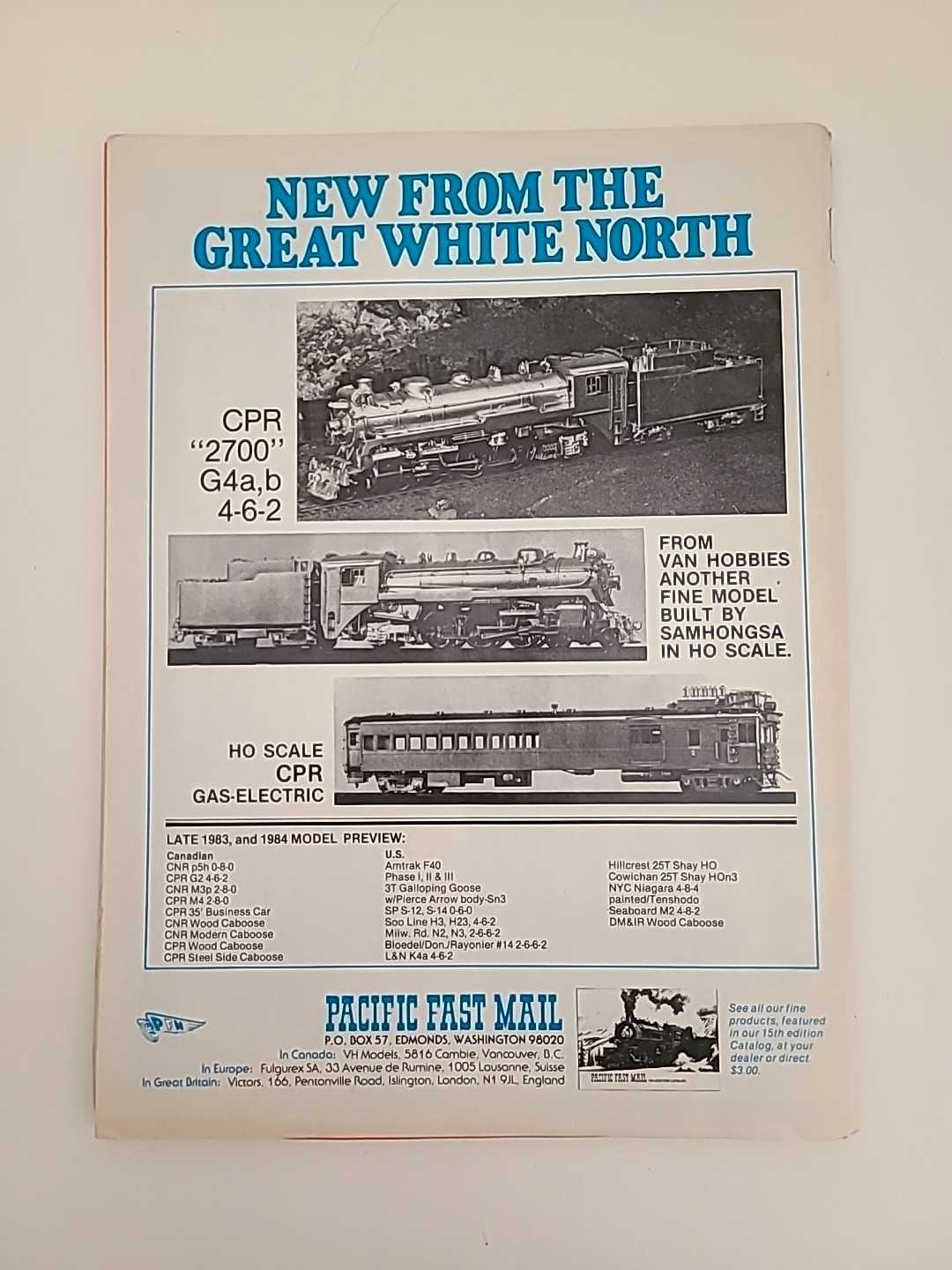 Railroad Model Craftsman Dec 1983 Special FoldOut M10000 Drawings Snowbound Xmas