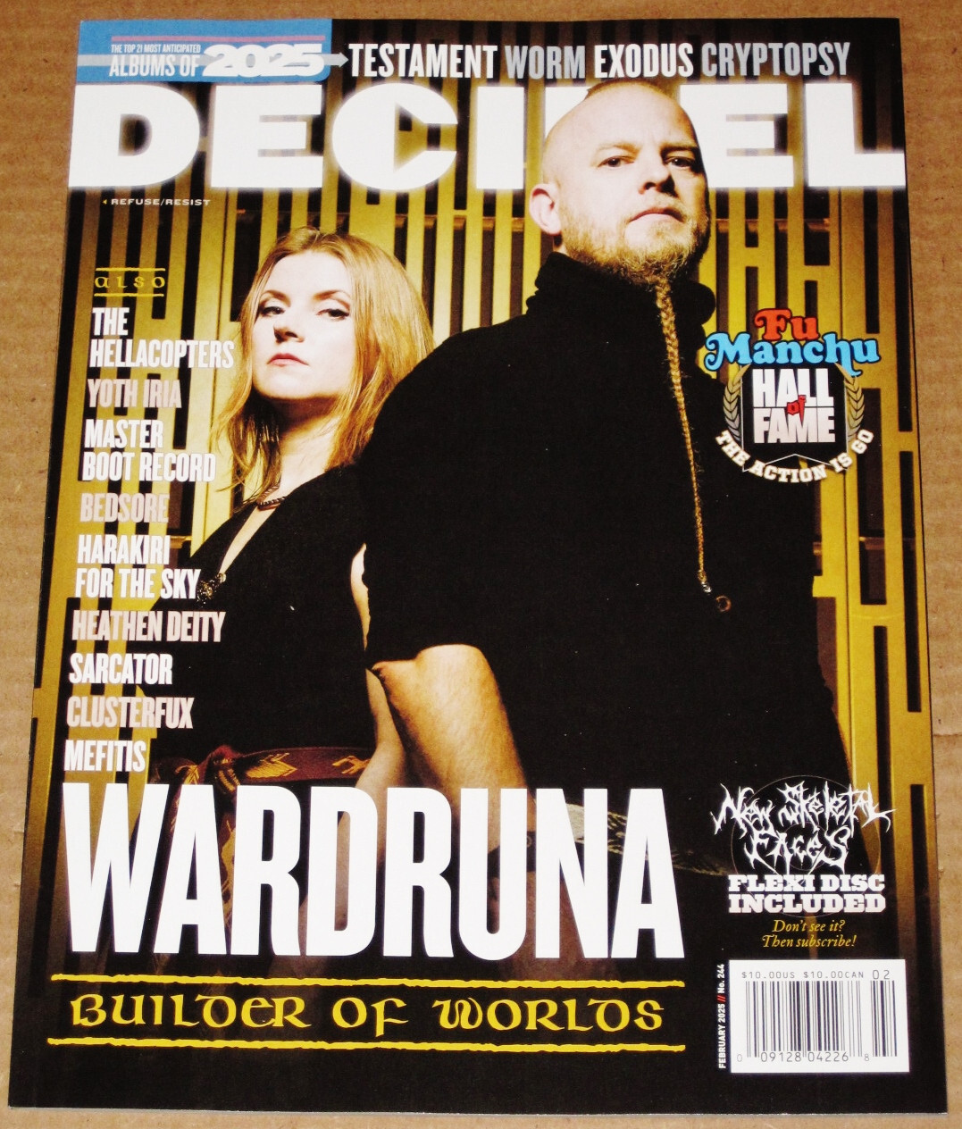 Decibel Magazine #244 February 2025 Wardruna Fu Manchu, New Skeletal Faces FLEXI