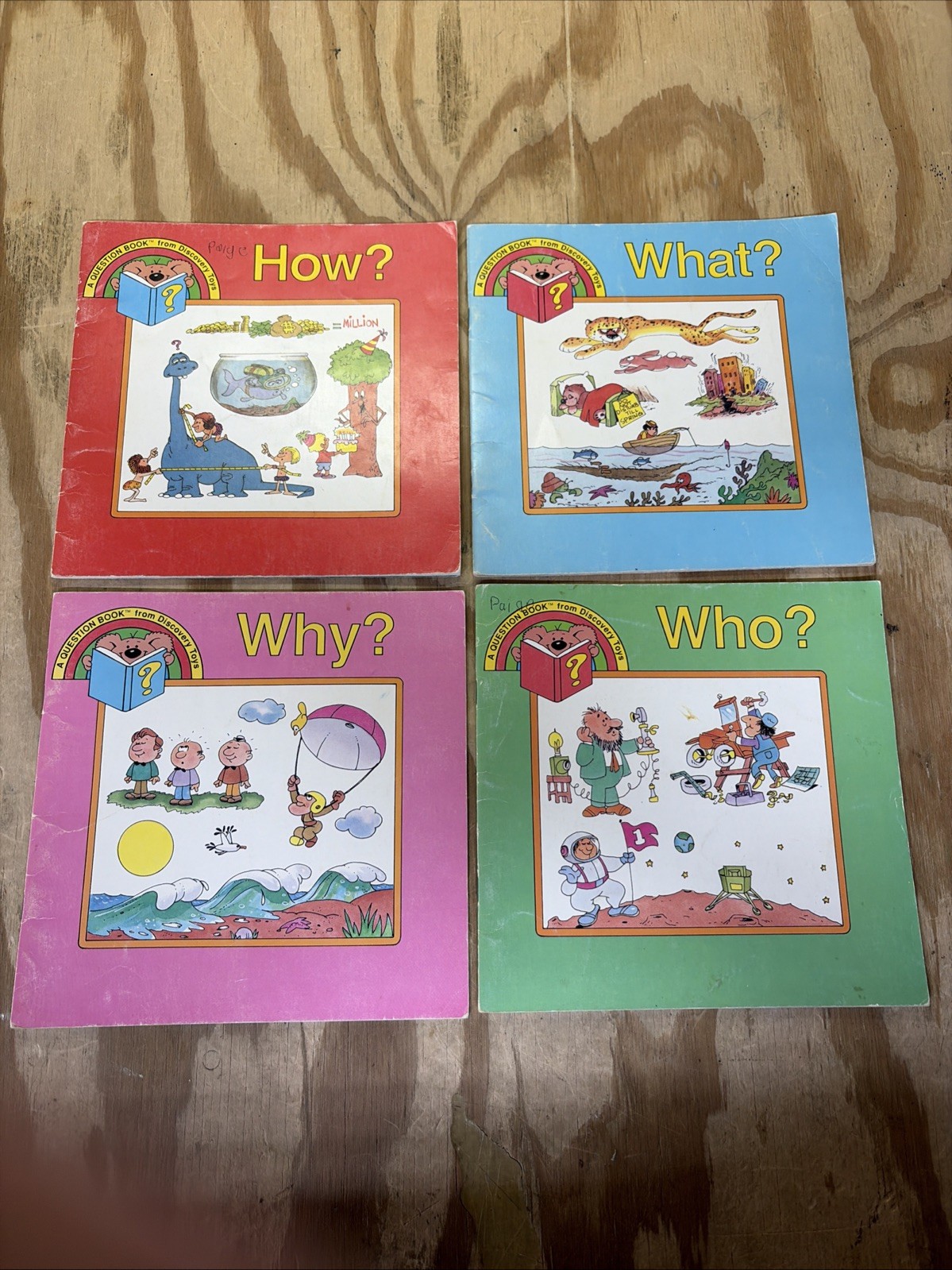 Discovery Toys Question Books Lot Of 4 – Who What Why How What 1985 Paperbacks