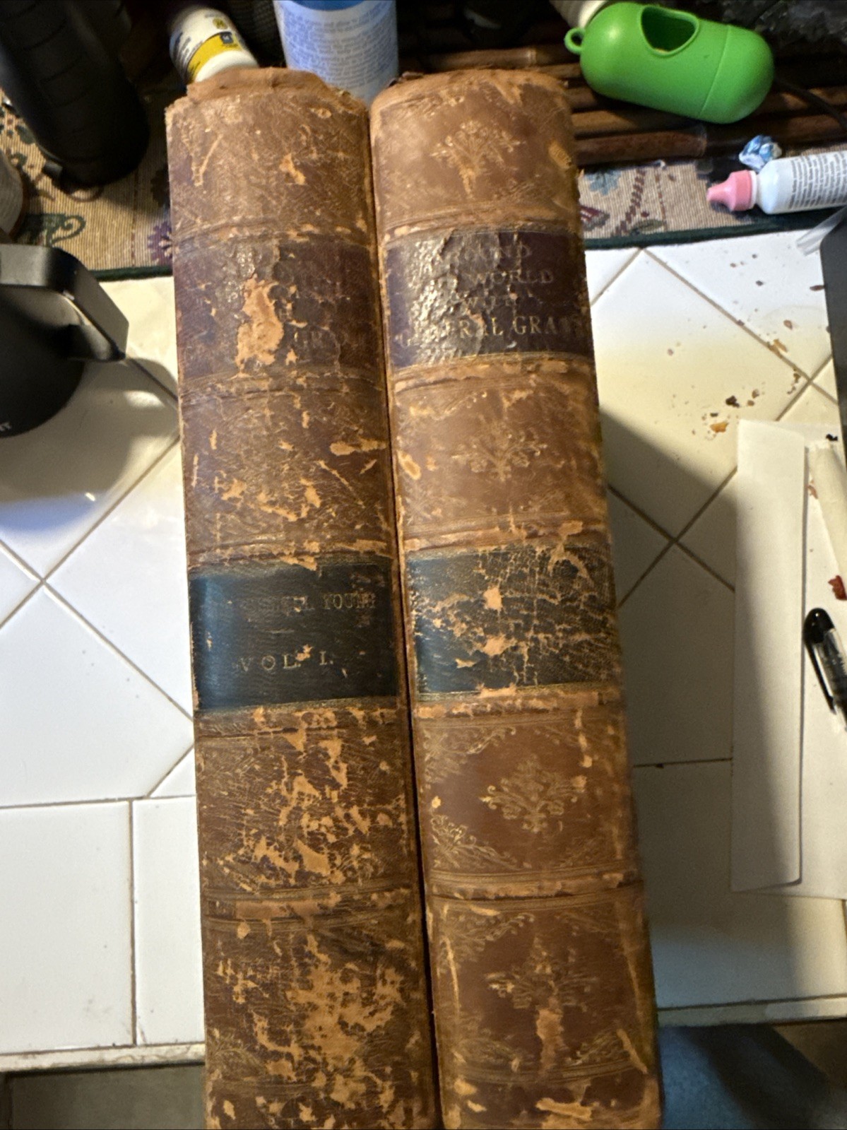 Around the World with General Grant in 2 volumes 1st 1879 Foldout Map Intact