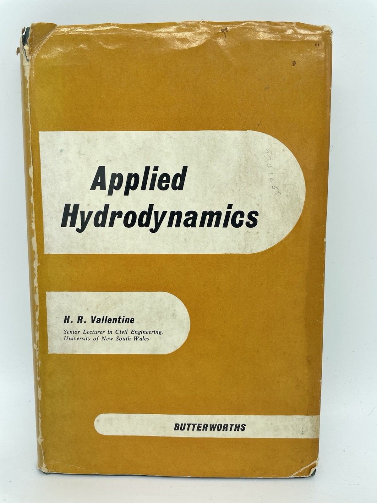 Vtg Applied Hydrodynamics H. R. Vallentine Butterworth’s 1963 3rd Printing HCDJ