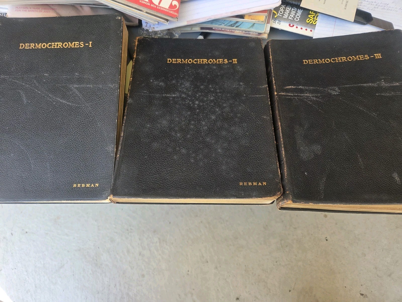 1913 PORTFOLIO DERMOCHROMES I,II,III SKIN DISEASES MEDICAL ODDITY