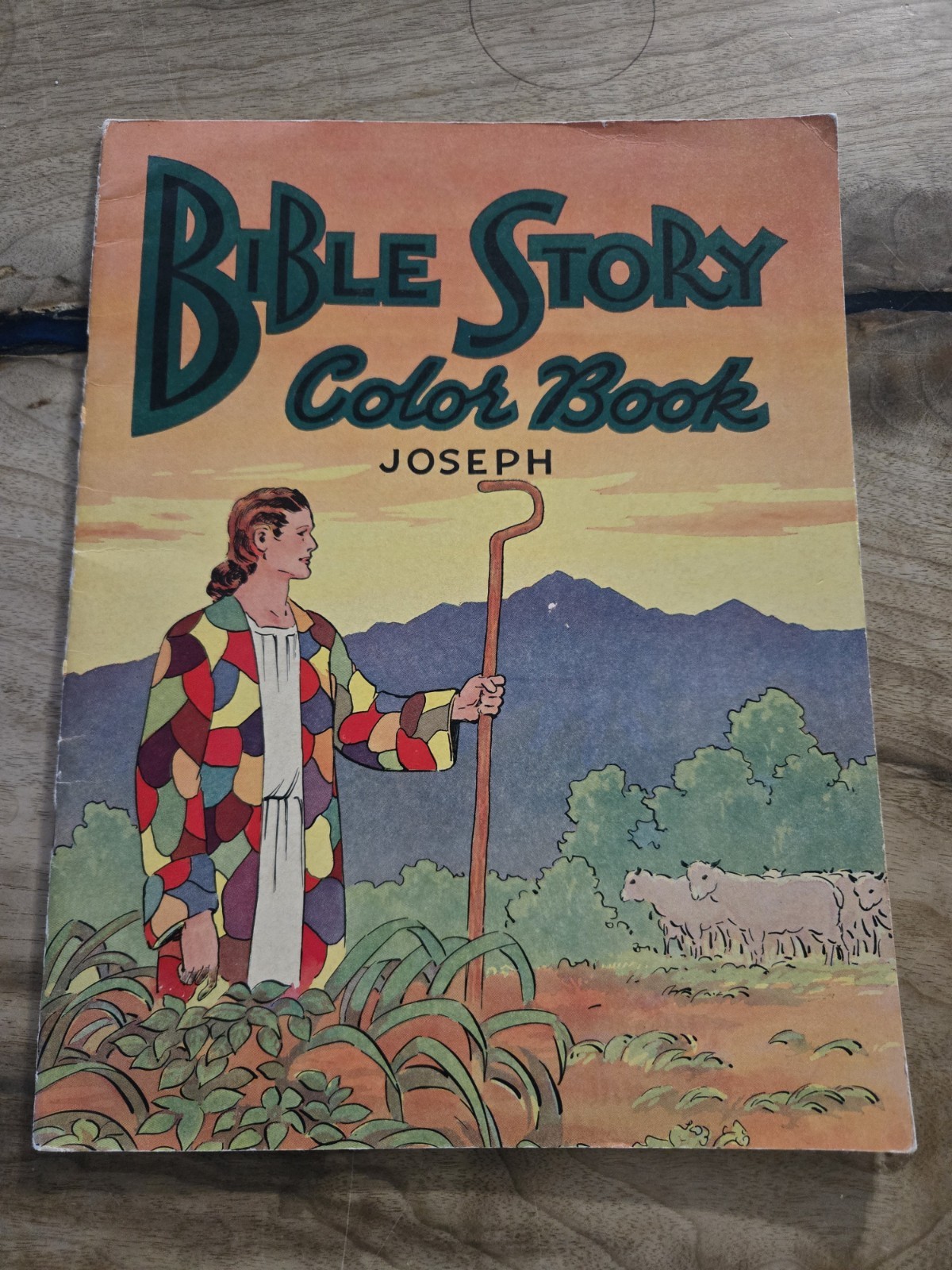 Vintage Bible Story Color Book Joseph 1947 Stamps Clyde Diltz Zondervan Coloring