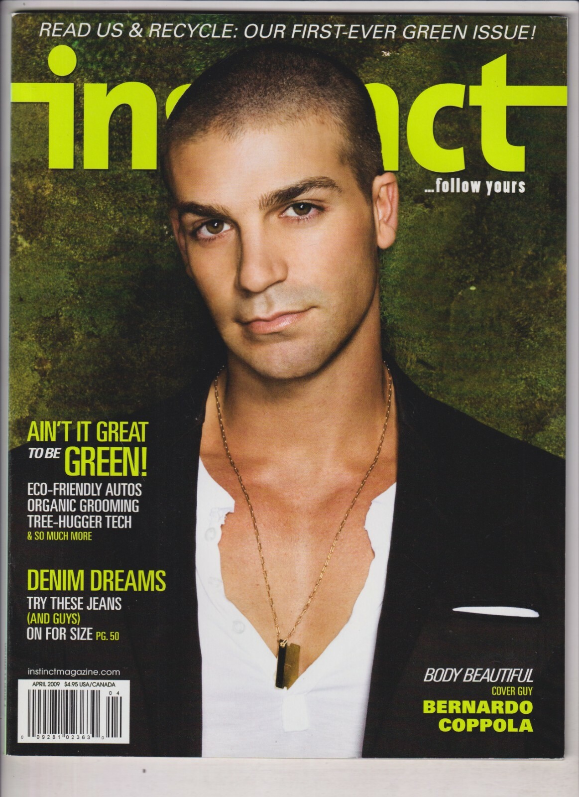 Instinct Gay Interest Bernardo Coppola Our Green Issue April 2009 030420nonr