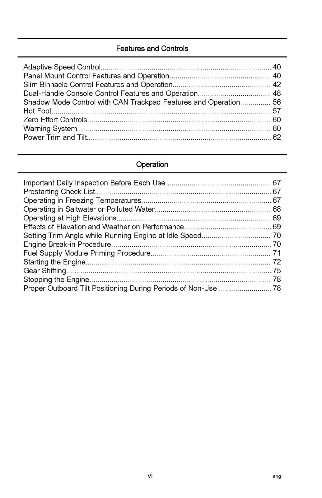MERCURY V6 175 200 225 FourStroke Operation Maintenance Manual 2020, SPIRAL BIND