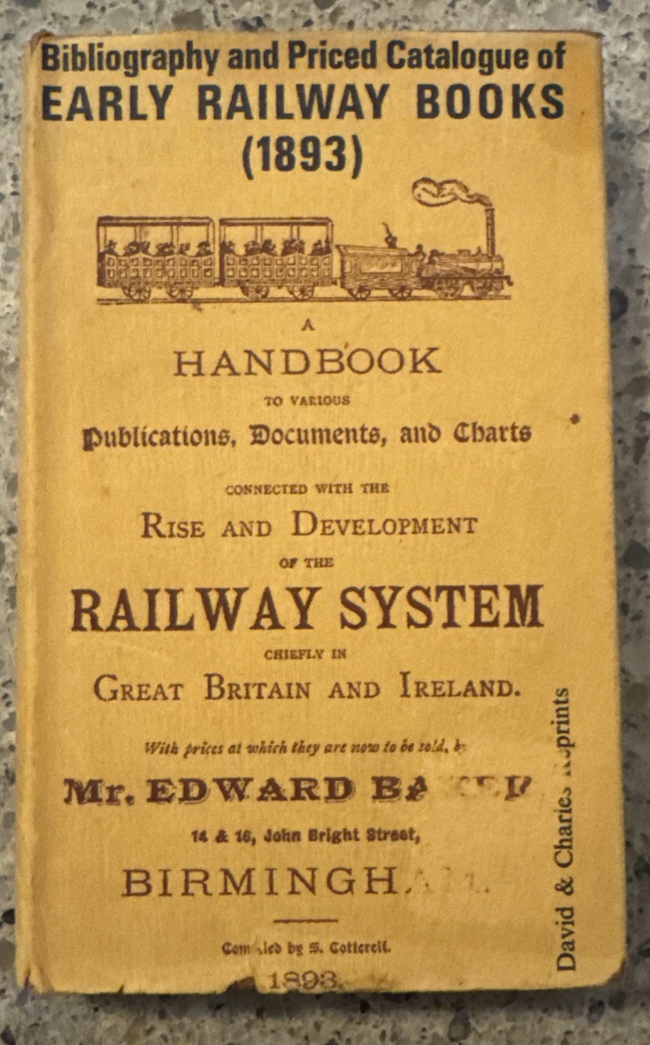 bibliography and priced catalogue of early railway books 1893 (1969 reprint)