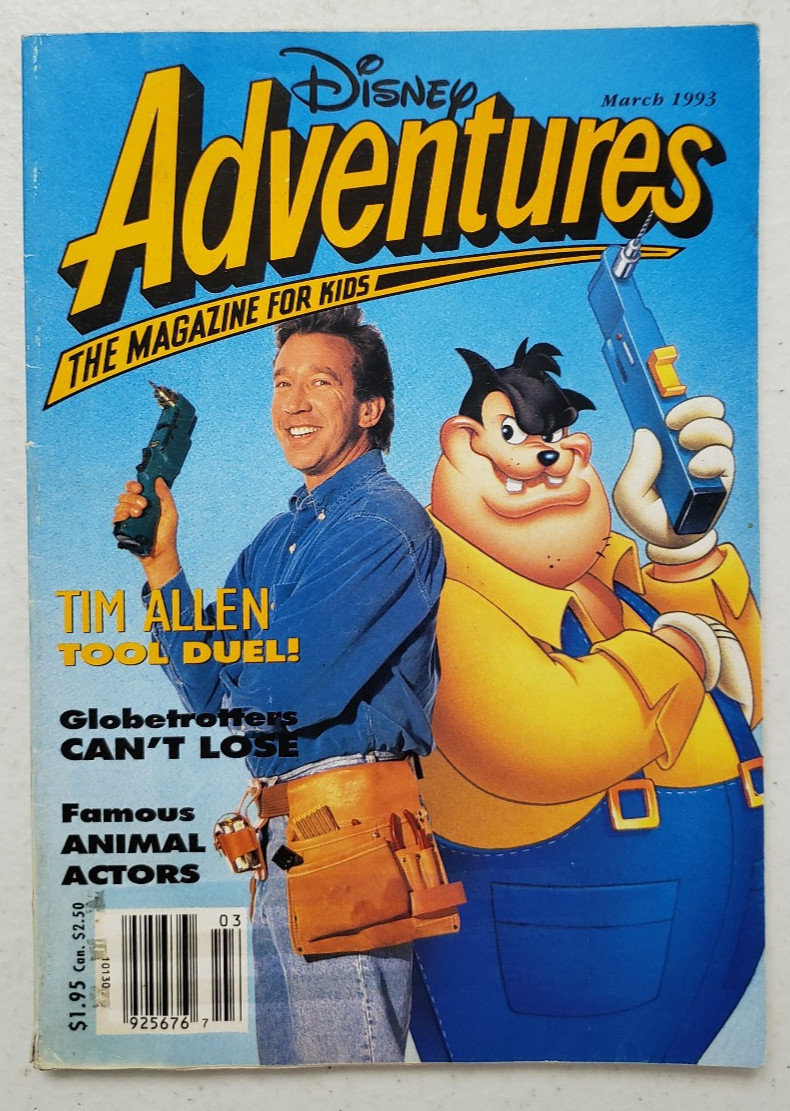 Disney Adventures Magazine March 1993 Tim Allen~LEGO Comic/Cards~Star Trek~1990s