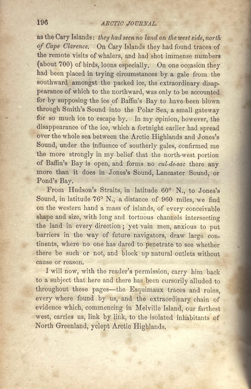 The Polar Regions…Franklin Expedition / Lt. Sherard Osborn / A. S. Barnes 1854