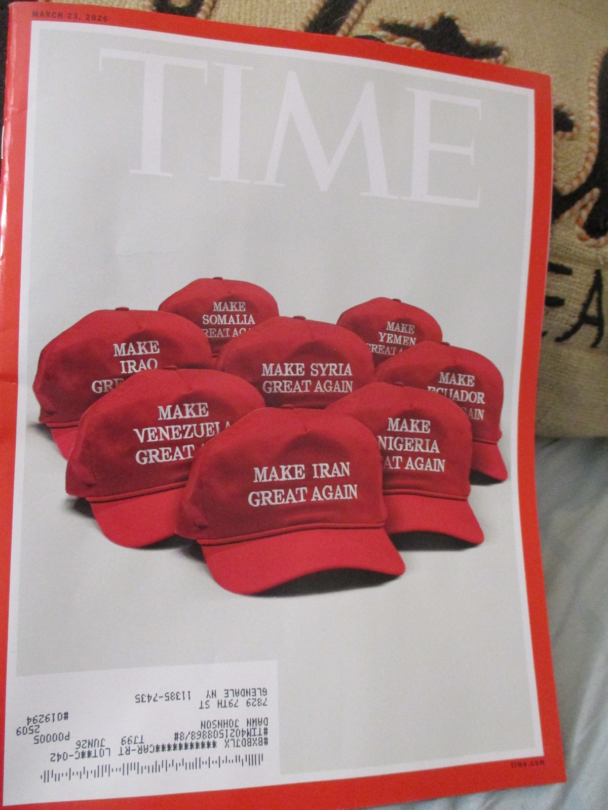 TIME 3/23/26 PRESIDENT DONALD TRUMP DANIEL RADCLIFFE MICHAEL J. FOX