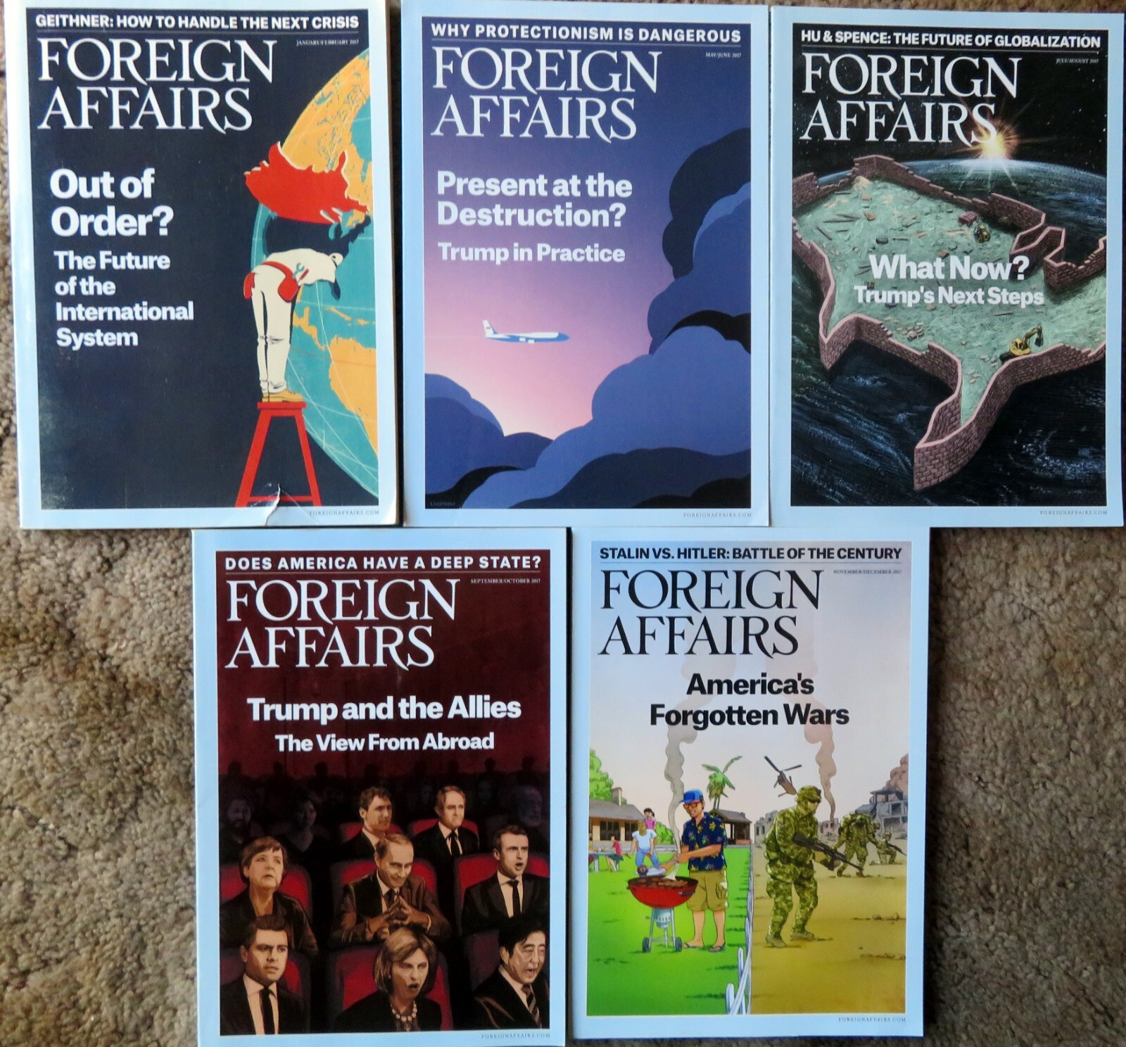 FOREIGN AFFAIRS Magazine – Year Sets, Your Choice, from 2017 – 2023