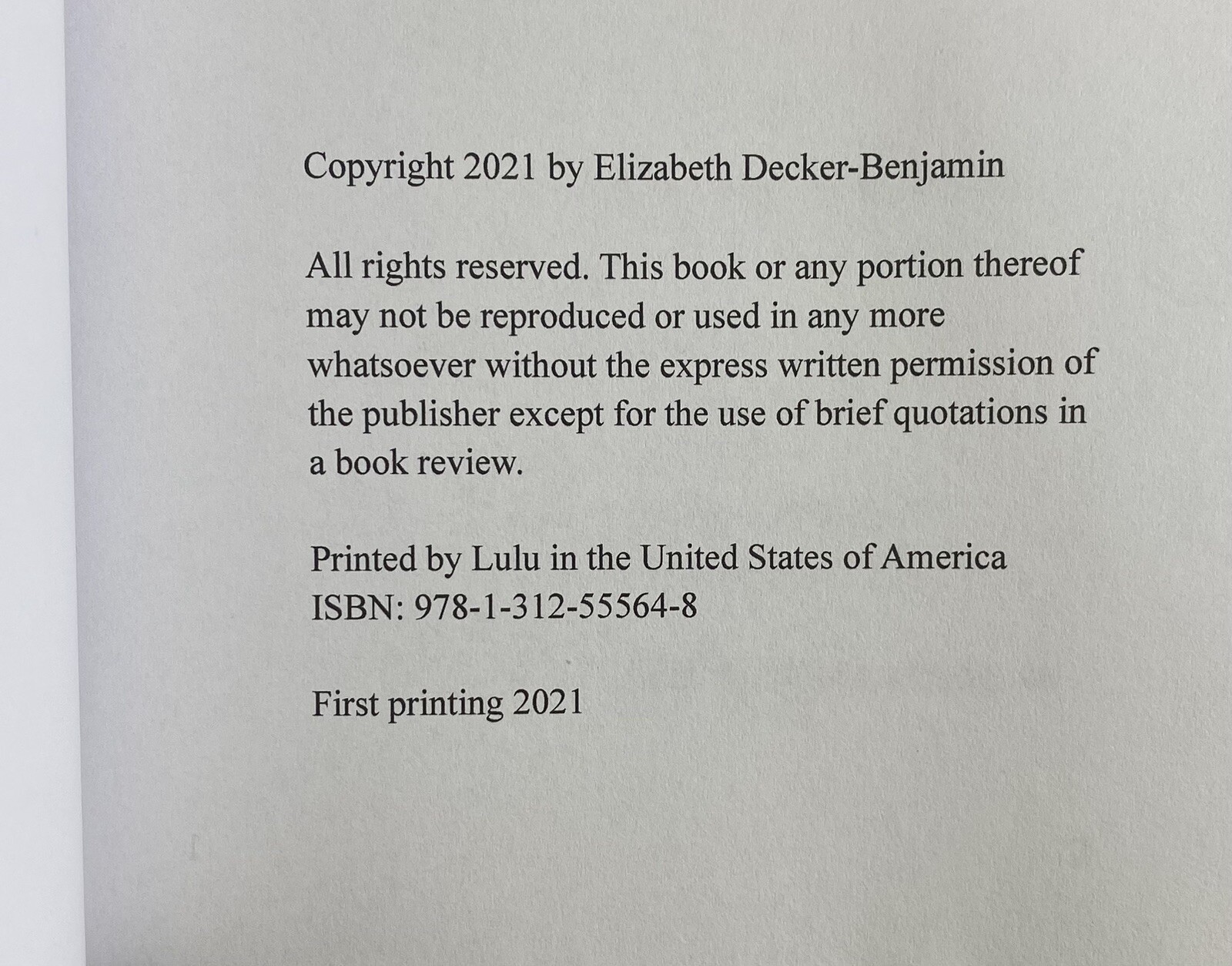 That’s Fair by Elizabeth Decker-Benjamin Poems