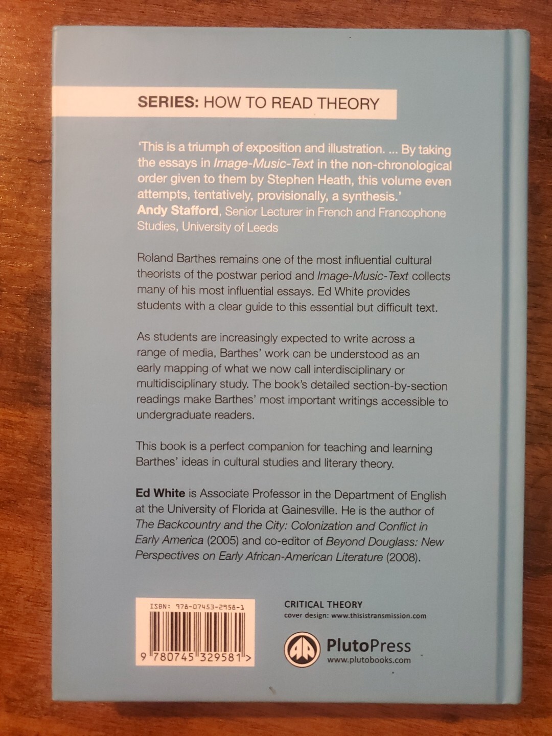 How to Read Barthes‘ Image-Music-Text Ed White Hardcover 2012 Pluto Press