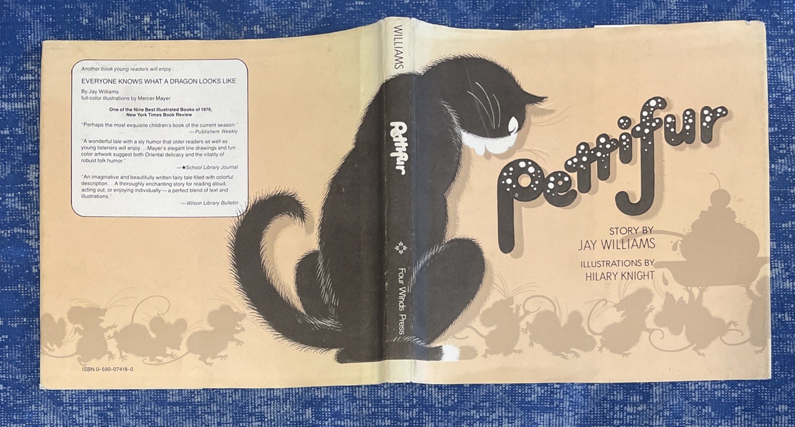 Pettifur Cat Story by Jay Williams Fully Illustrated by Hilary Knight HCDJ First