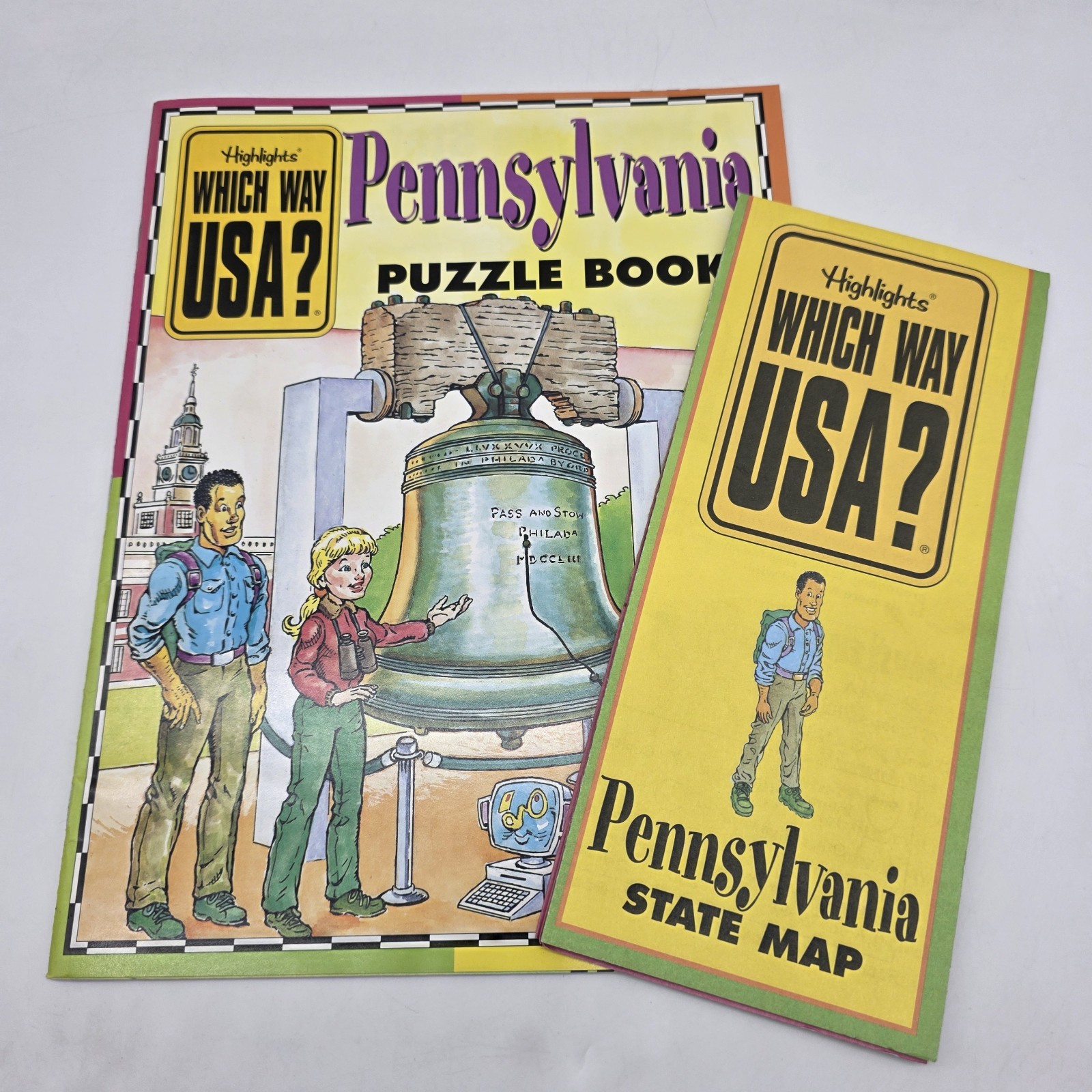 Highlights Which Way USA? Pennsylvania Illustrated Paperback Puzzle Book W/ Map