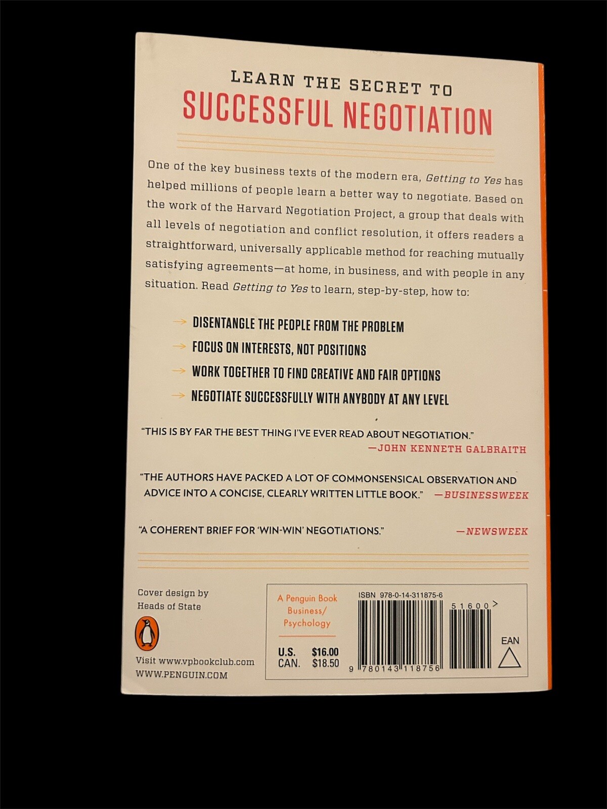 Getting to Yes: Negotiating Agreement Without Giving In
