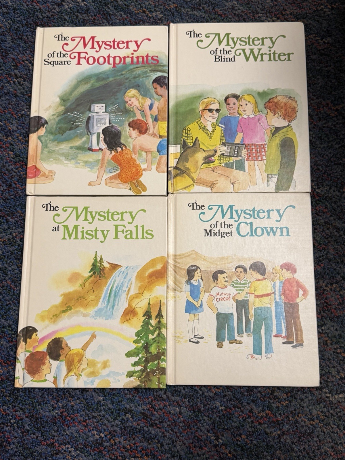 Mystery books by Gezi and Bradford lot of 4 Misty Falls Clown Footprints Writer