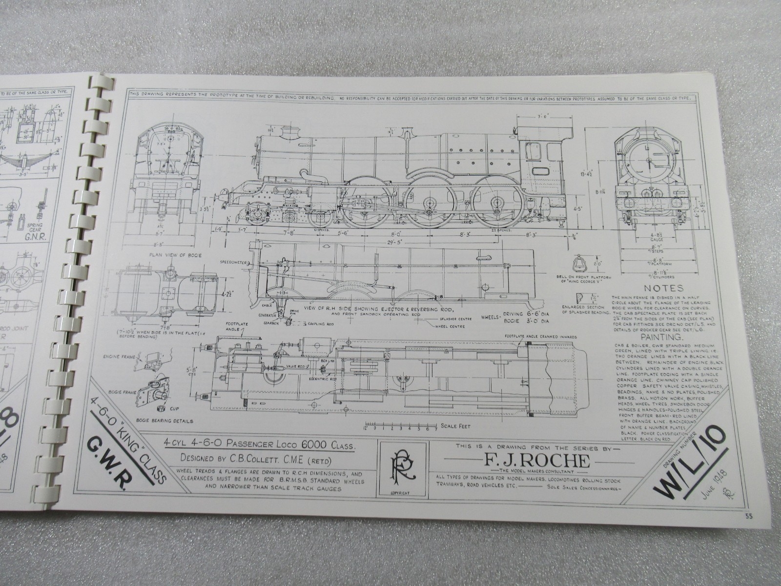 Historic Locomotive Drawings in 4mm Scale – F J Roche 1982 Ian Allan Railway