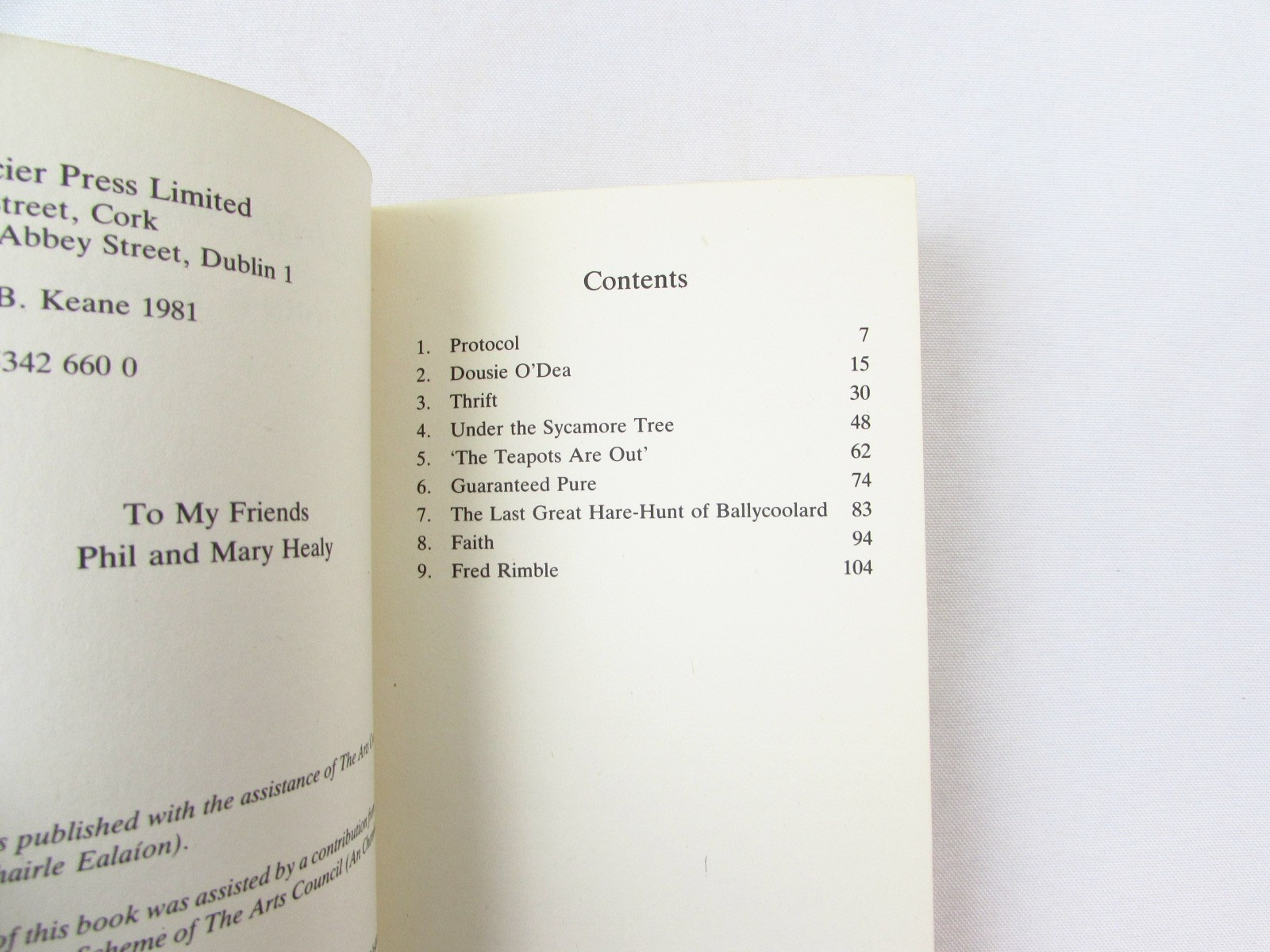 More Irish Short Stories John B Keane 1981 Mercier 1st Thus PB *SIGNED* Rare