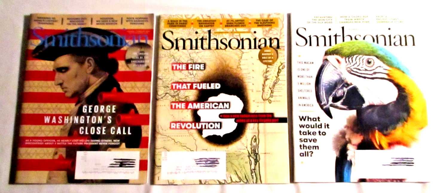 Smithsonian Magazine Lot of 3 – Nov 2025 + Dec 2025 + January/February 2026