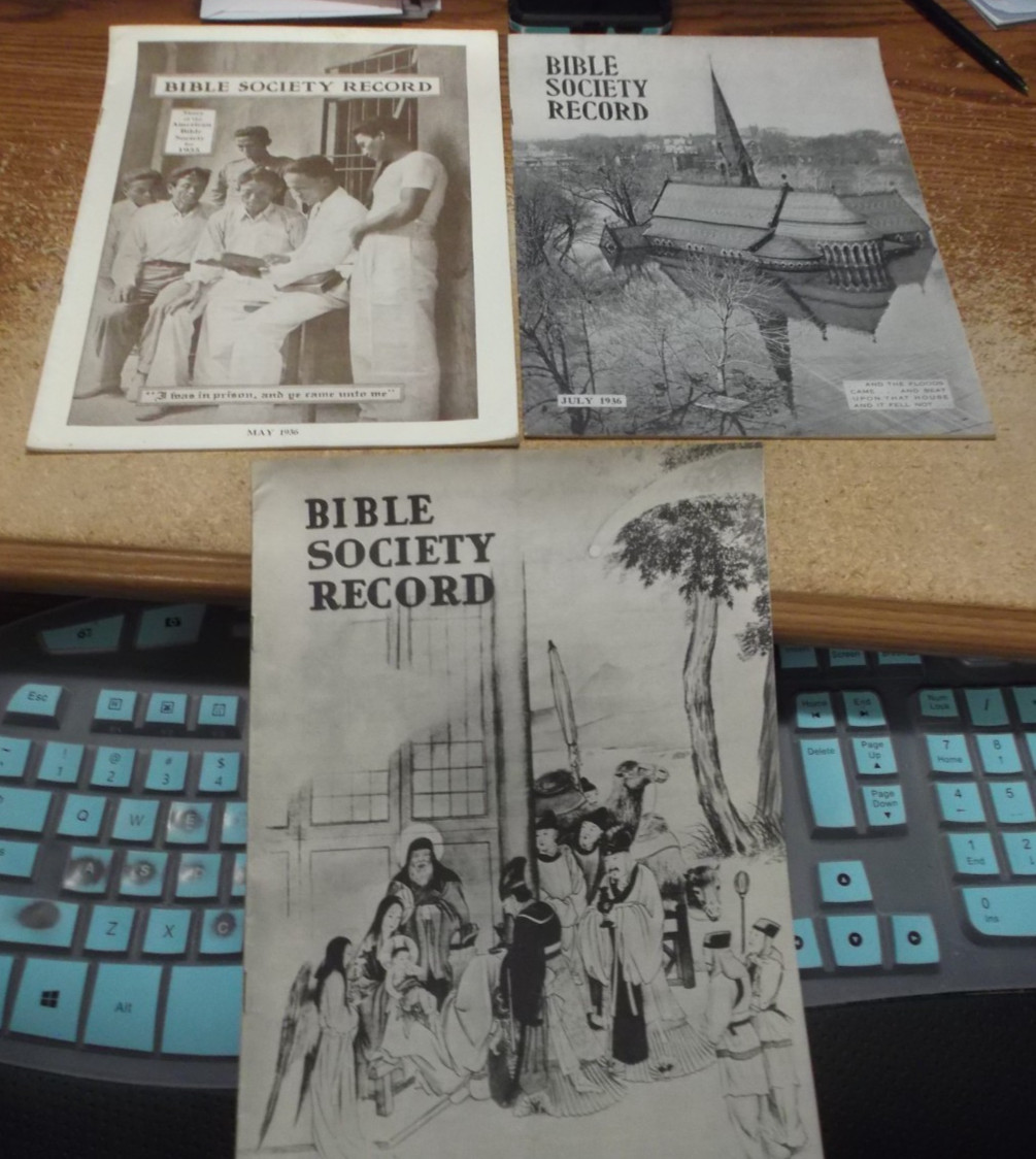 3 – Bible Society Record – 1936 (May, July, December)