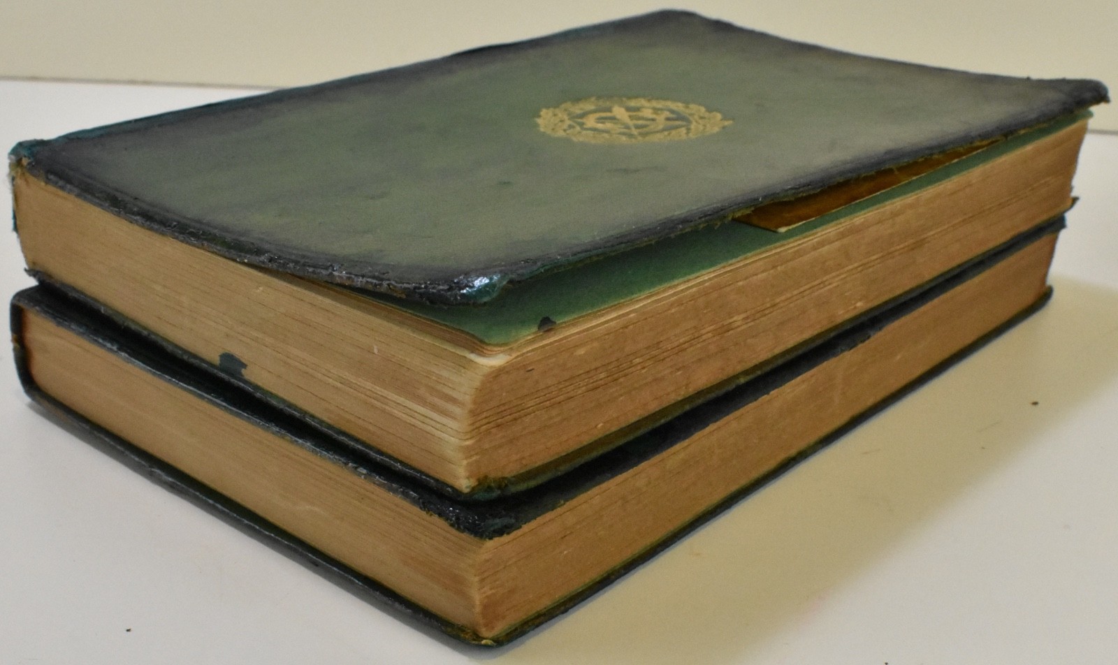 1906 Ralph Waldo Emerson ESSAYS 2 Volume First and Second Series limp Leather