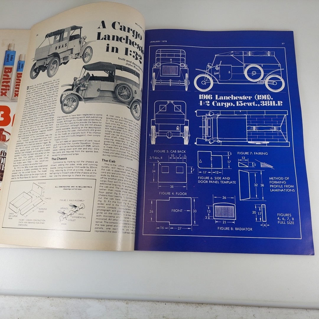 Military Modelling Magazine Jan 1978 Sonder Anhanger 116, Mk VII Crocodile Lot 1