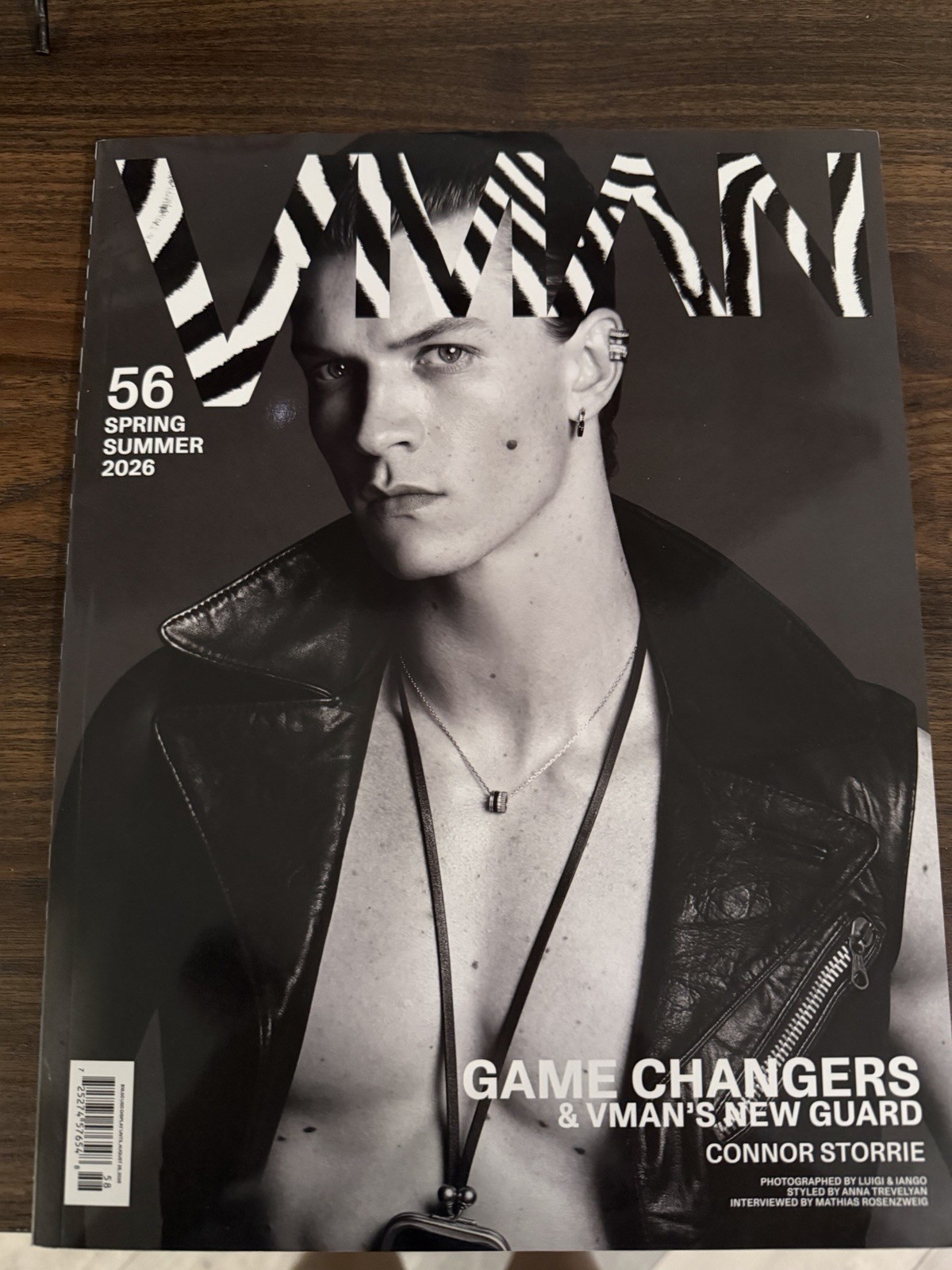 VMAN Magazine Issue 56 Spring/Summer 2026 Game Changers Connor Storrie