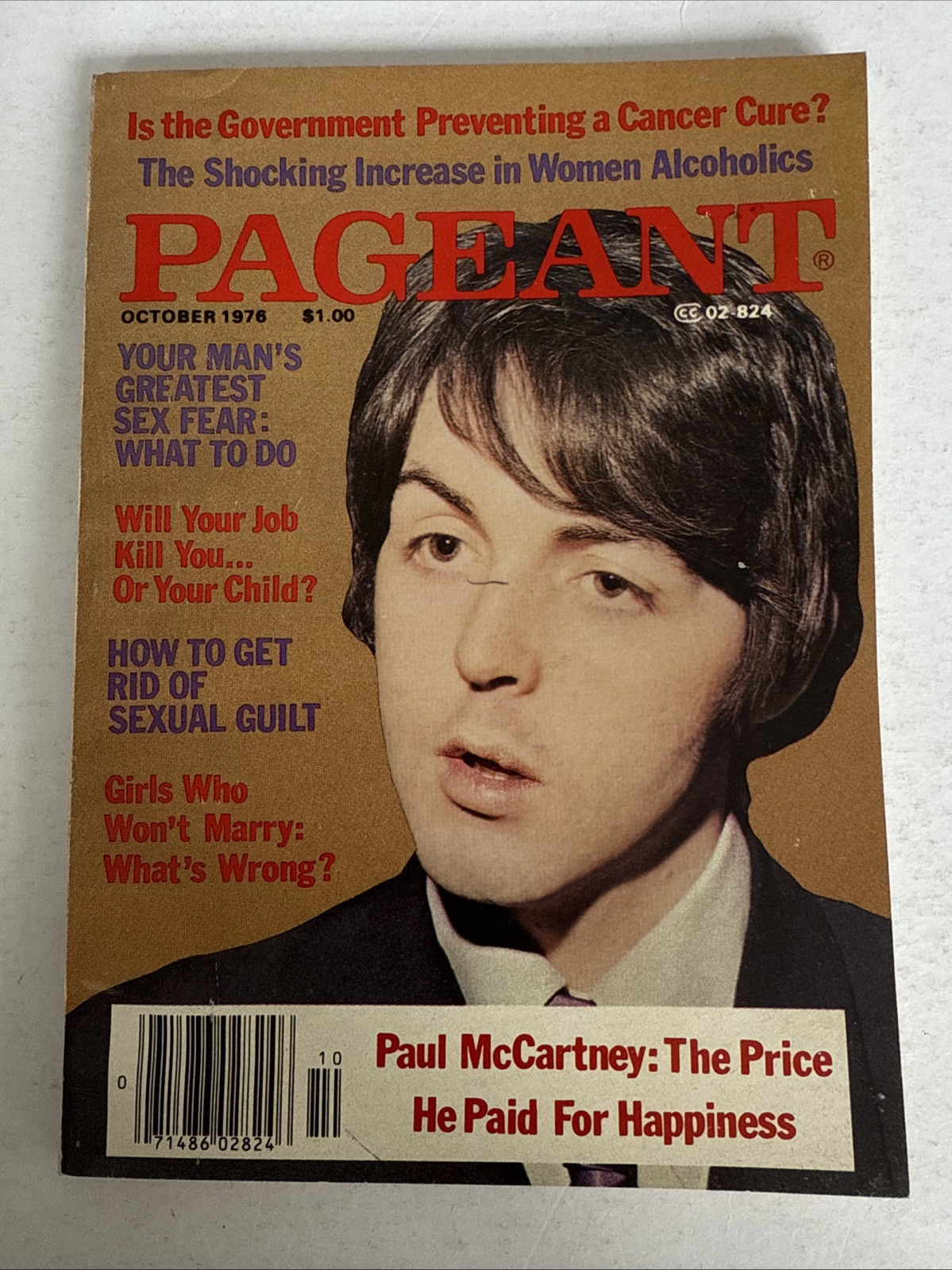 1976 October PAGEANT Magazine PAUL McCARTNEY Beatles RARE!