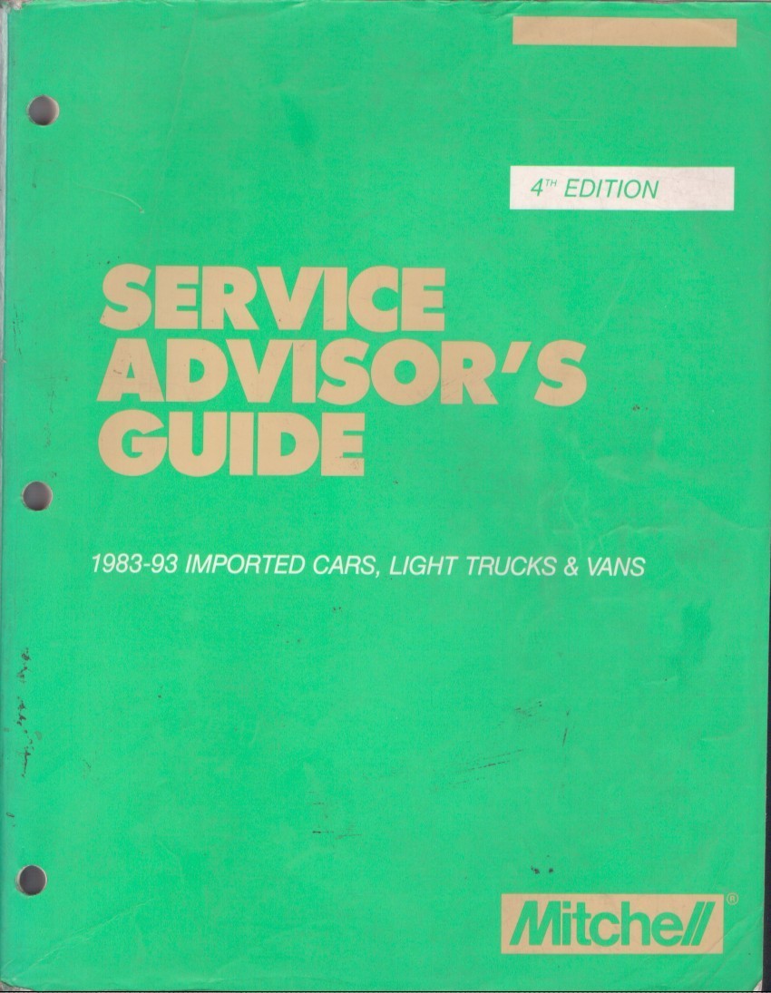 Mitchell Service Advisor’s Guide 1983-93 Imp Cars Trucks Vans 0847009742 MN2420