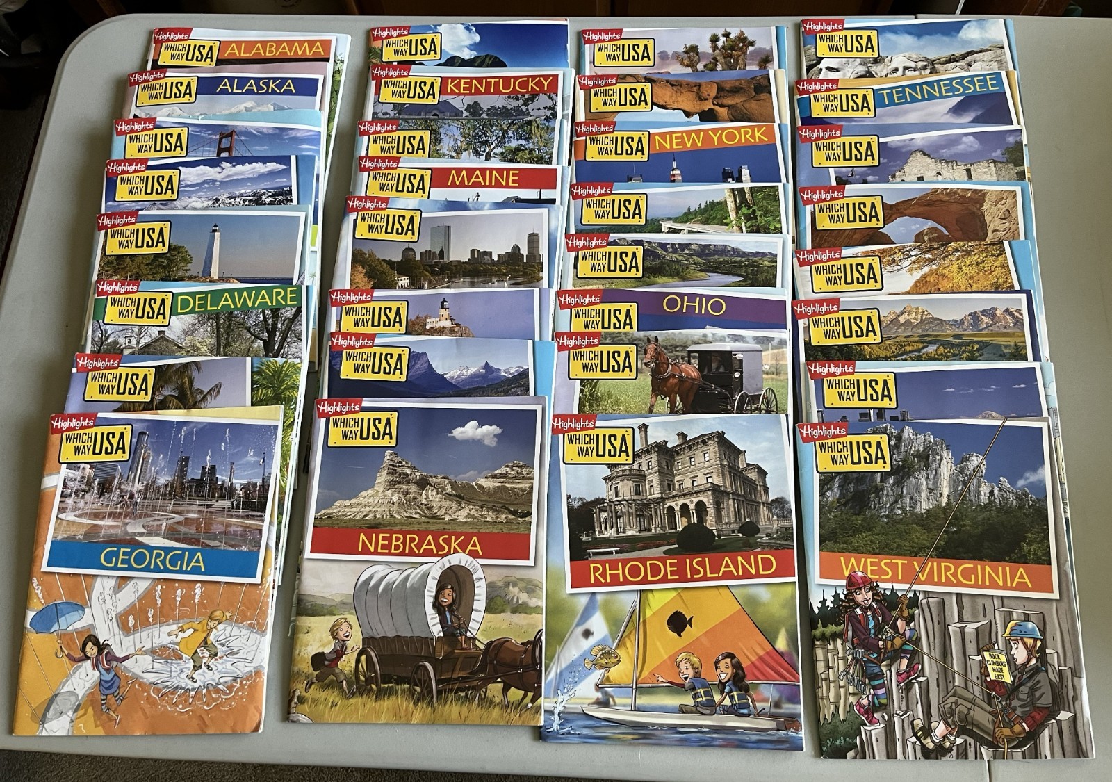 Lot 32 HIGHLIGHTS ~ WHICH WAY USA – Puzzles – Maps – Magazines Unused
