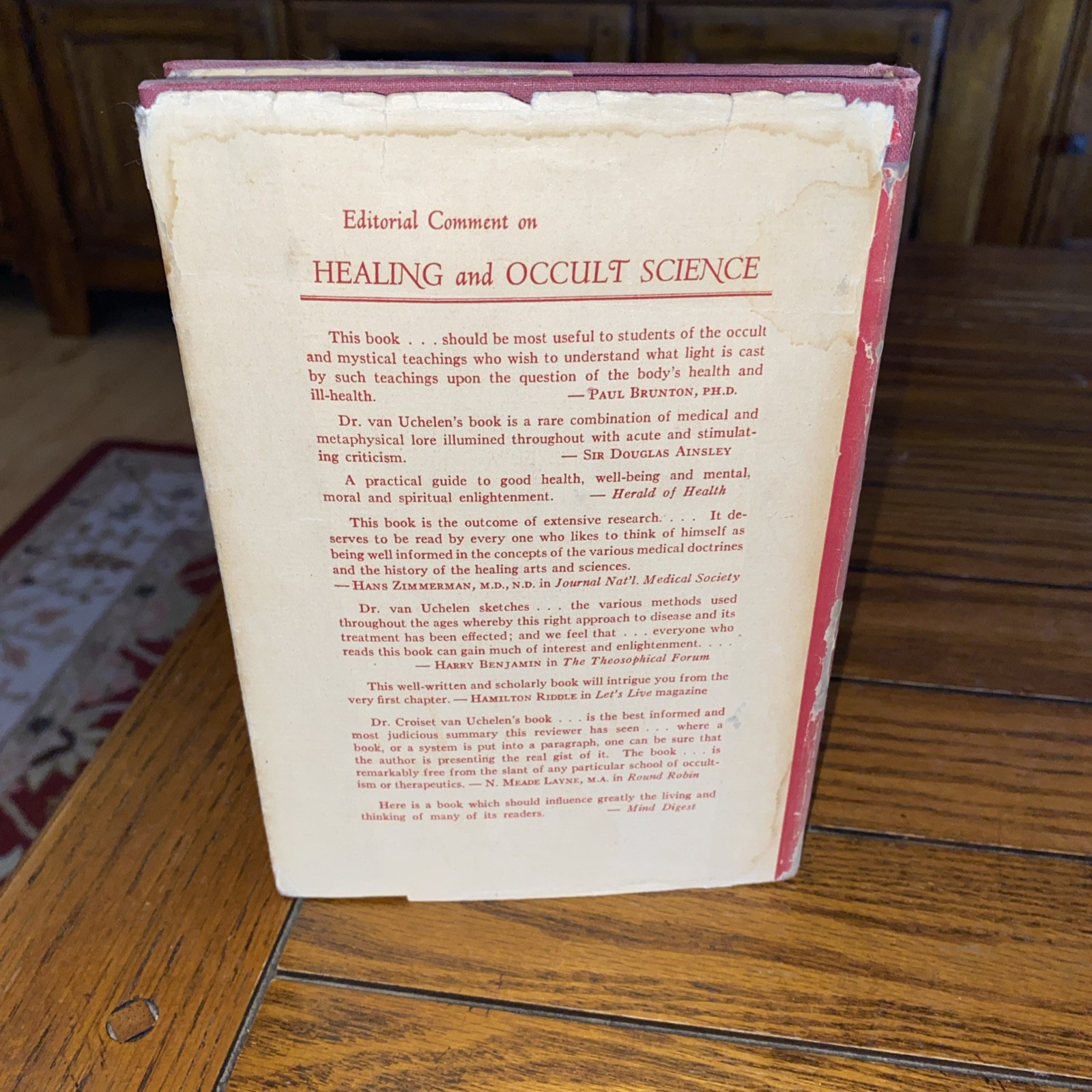 Healing And Occult Science Dr. J. Croiset van Uchelen First Edition HCDJ 1947