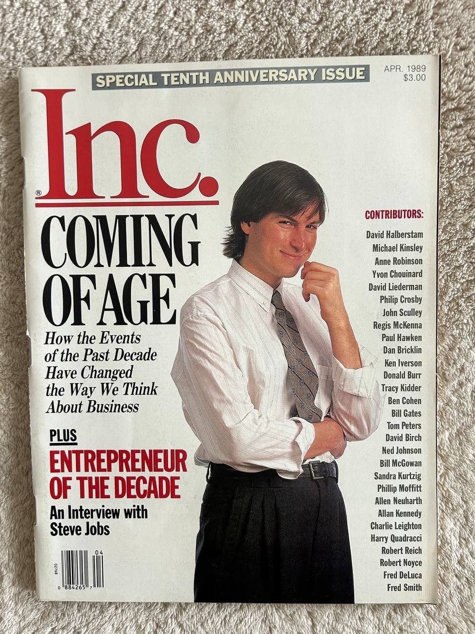 Inc. Magazine, April 1989. Steve Jobs Cover + Interview. Special Tenth Anniversa