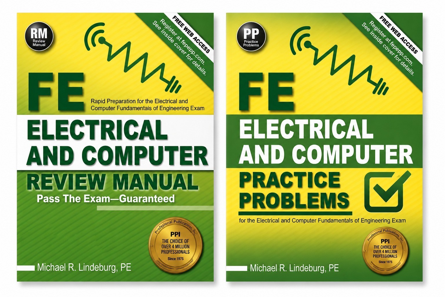 PPI FE Electrical And Computer Review Manual + Practice Bundle Brand New Lindebu