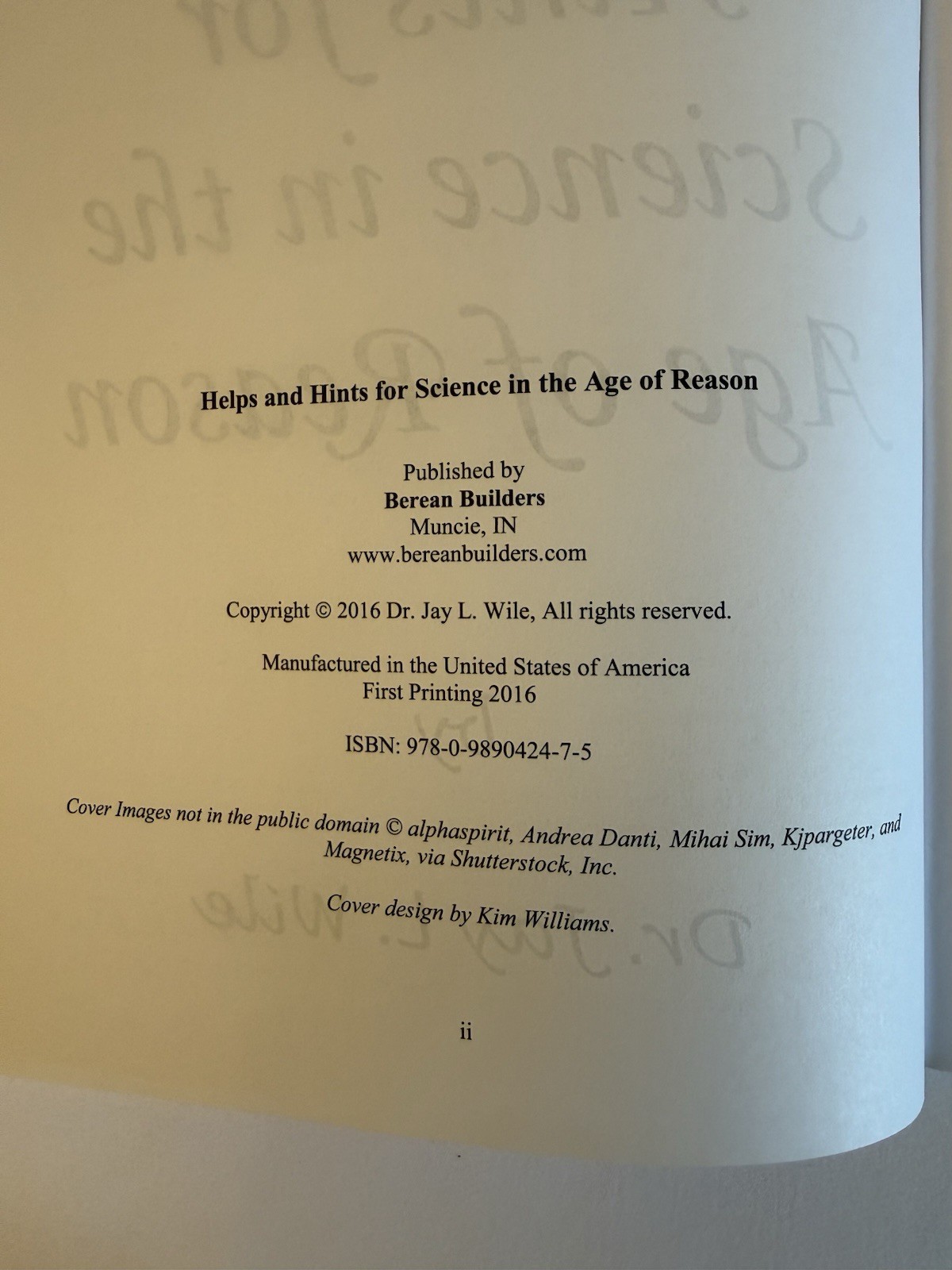 Science In The Age Of Reason by Dr. Jay Wile w/ Helps & Hints LIKE NEW