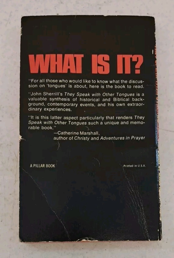 Vintage 1976 Edition Paperback-They Speak with Other Tongues-John L Sherrill