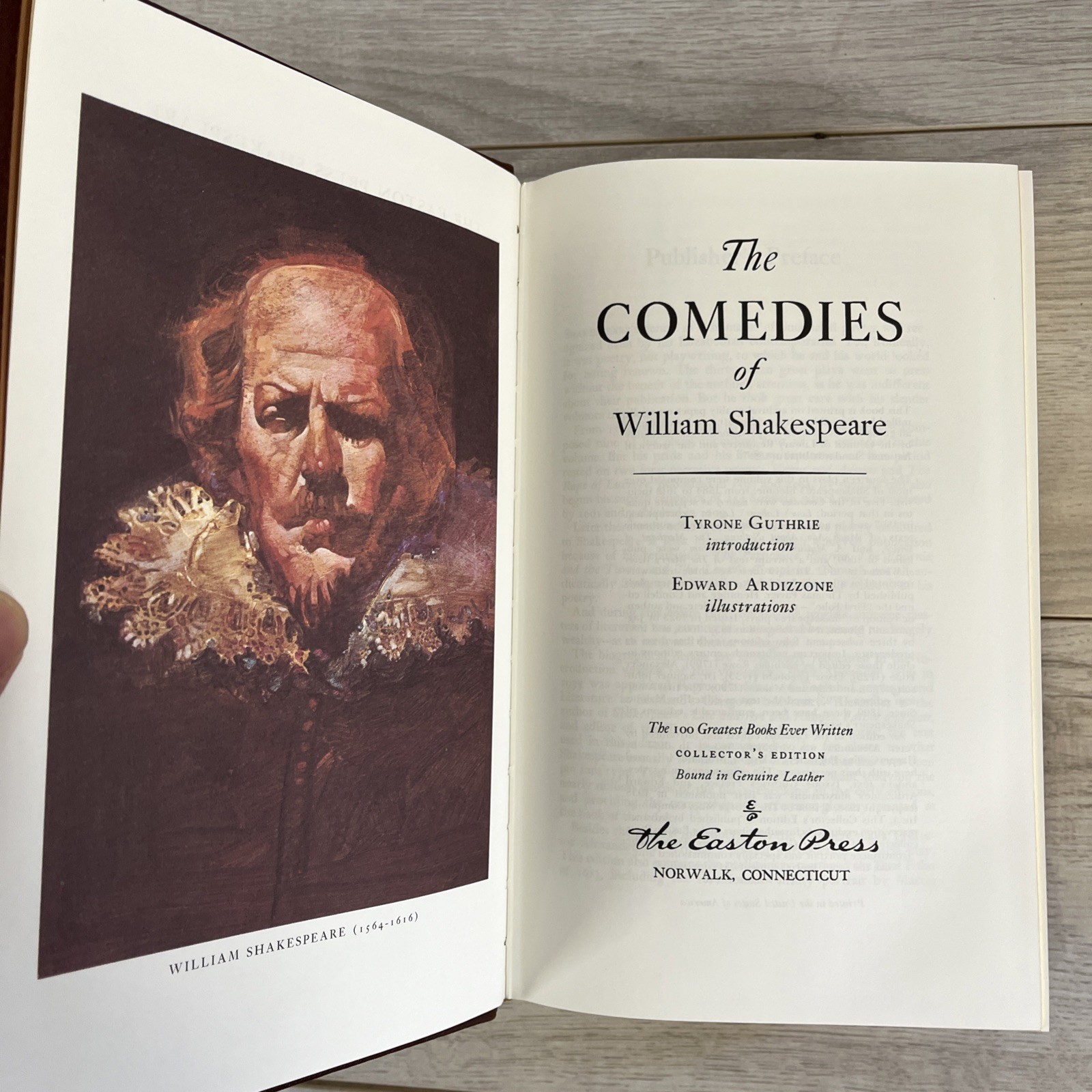 Easton Press The Comedies Of William Shakespeare Book 1980 Leather Vintage