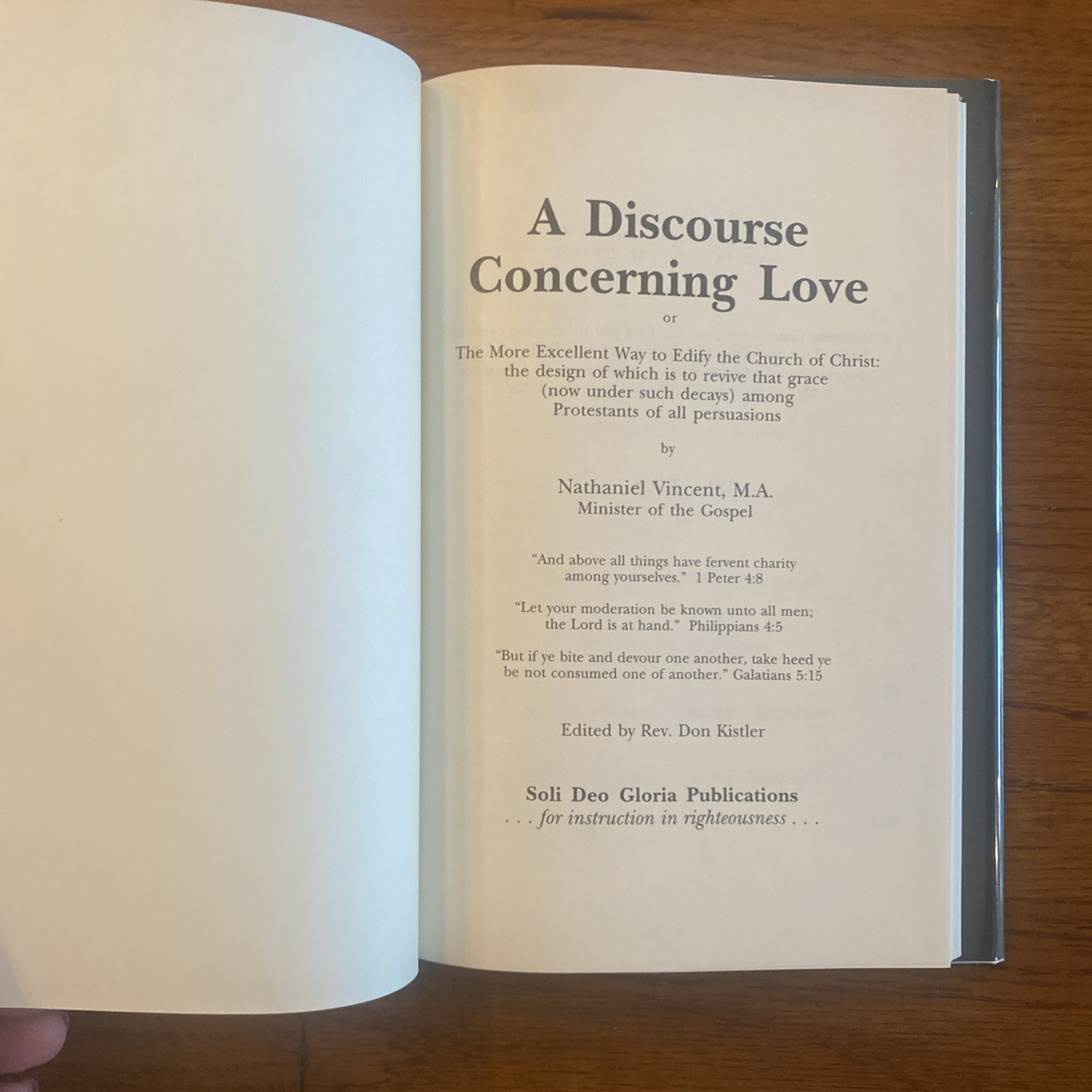 A Discourse Concerning Love by Nathaniel Vincent (1998, Hardcover) LIKE NEW*