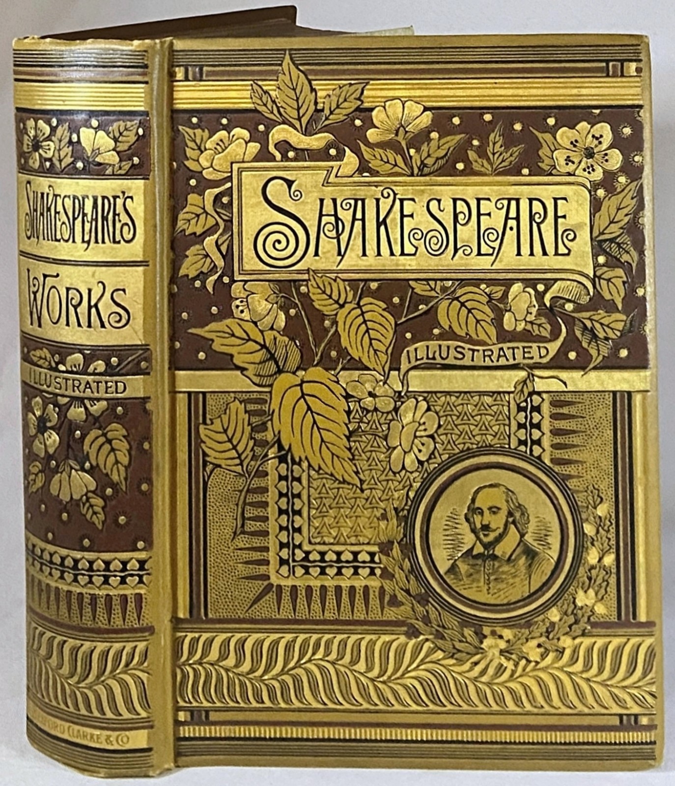 COMPLETE WORKS OF WILLIAM SHAKESPEARE Antique Decorative Victorian Book c.1880’s