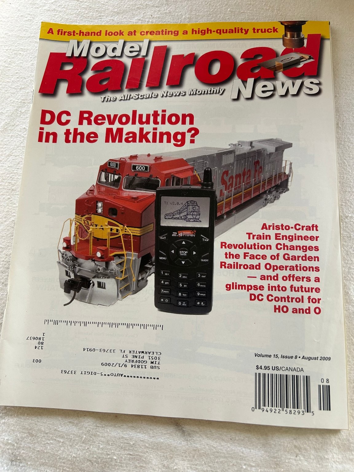 Model Railroad News Magazine August 2009 Vol 15 Issue 8 DC Revolution