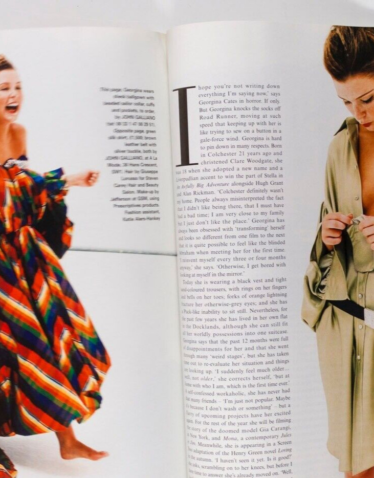 Tara Palmer-Tomkinson Nabila Khashoggi Galliano India Hicks TATLER NOVEMBER 1996