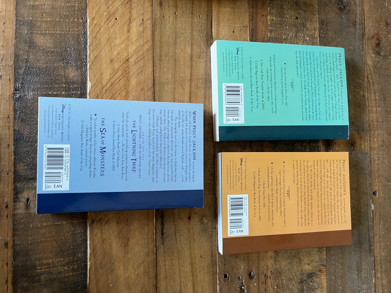 Percy Jackson & The Olympians Vol 1-3 Paperback Book Set by Rick Riordan