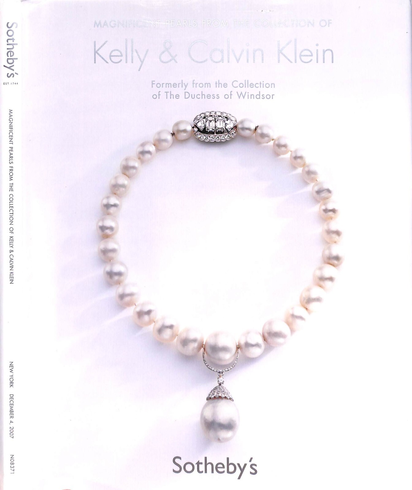 „Magnificent Pearls From The Collection Of Kelly & Calvin Klein“ 2007 Sotheby’s