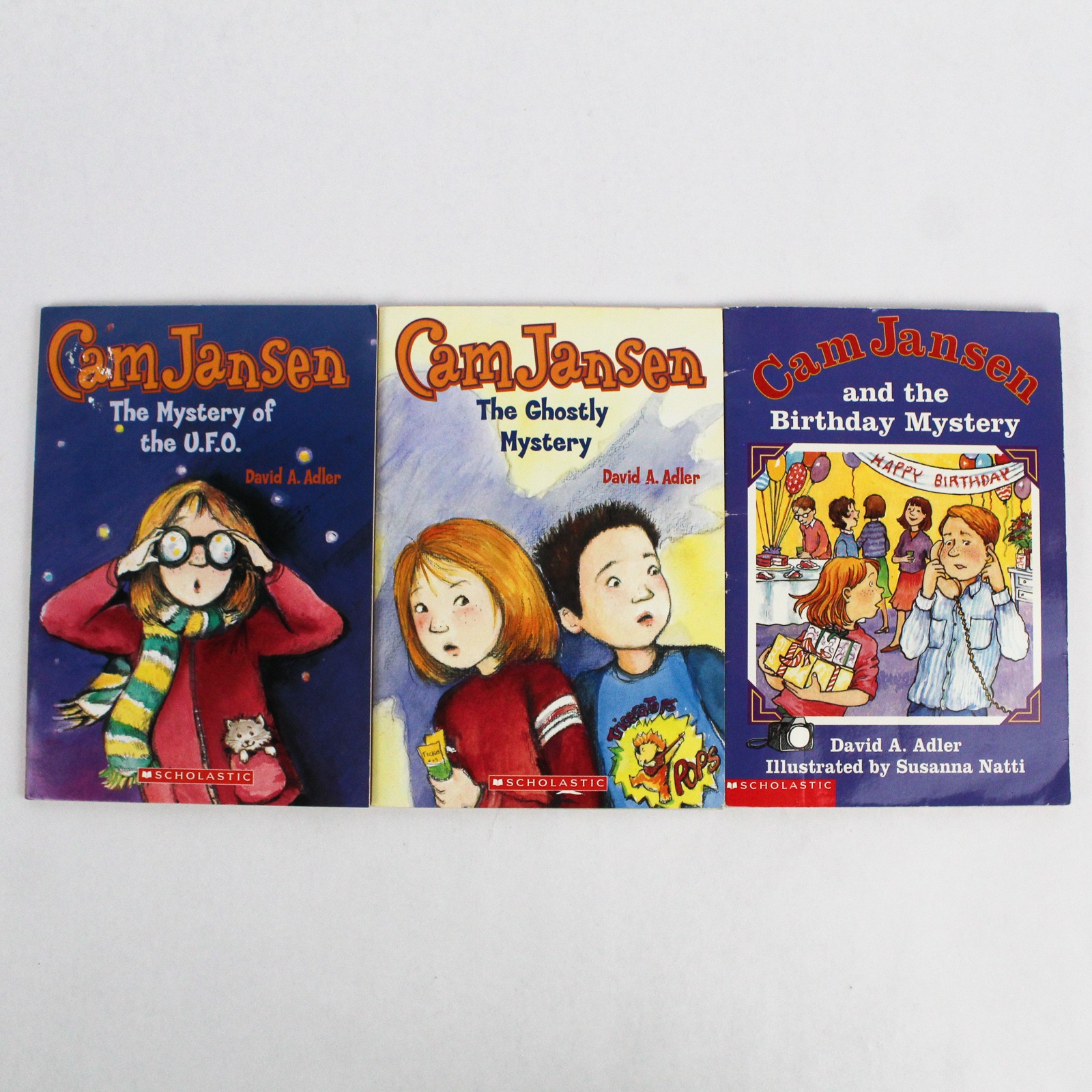 Lot of 3 Cam Jansen Mystery Novels by David A Alder Paperback Scholastic Inc